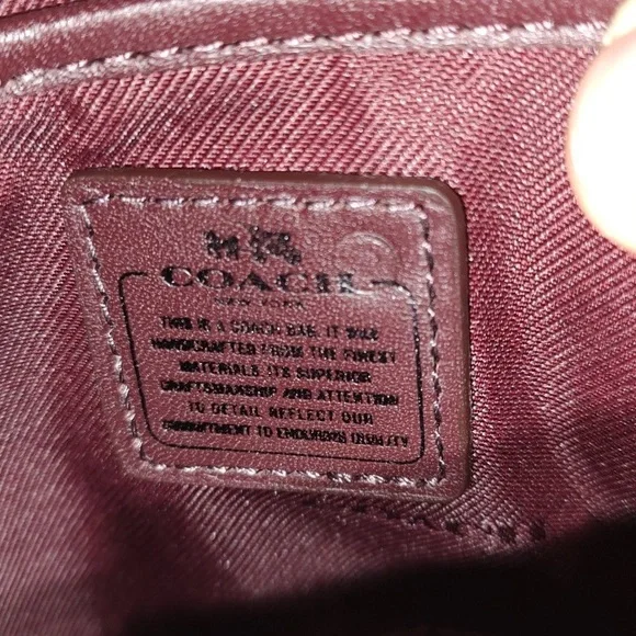 Coach Mini Swagger 2015 35995 Metallic Berry Leather Crossbody $350 Retail EUC - Picture 3 of 16